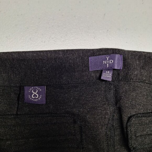 NYDJ Pull On Pant Lift Tuck Technology Gray Soft Flare Womens 14 Business Casual - Picture 4 of 6